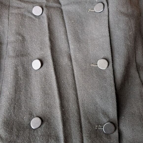 Anne Klein Black Double-Breasted Tuxedo  Dress with Satin Lapels Sz S - Picture 7 of 11